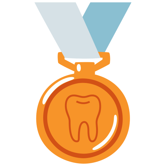 third place medal tooth
