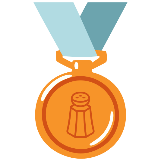 third place medal salt