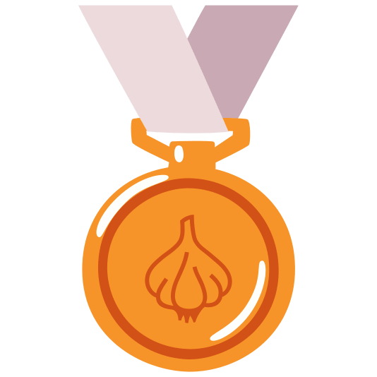 third place medal garlic