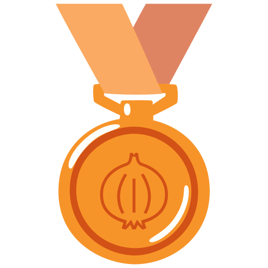 third place medal onion