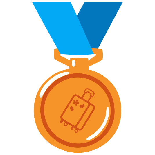 third place medal luggage