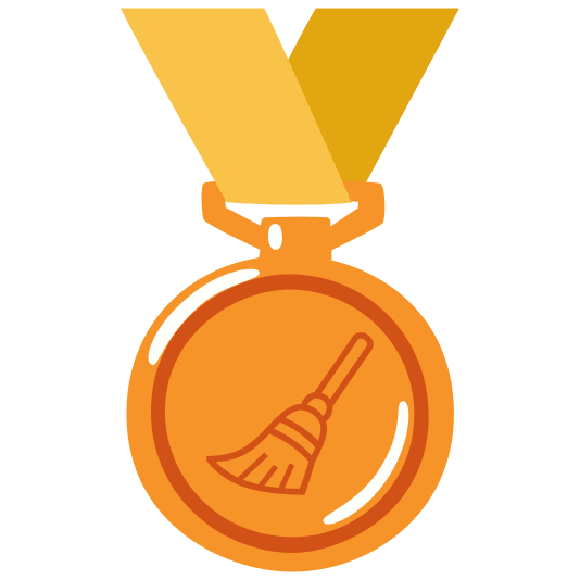 third place medal broom