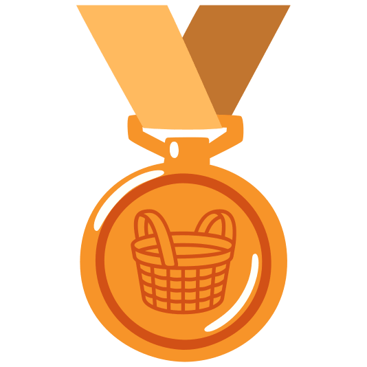 third place medal basket