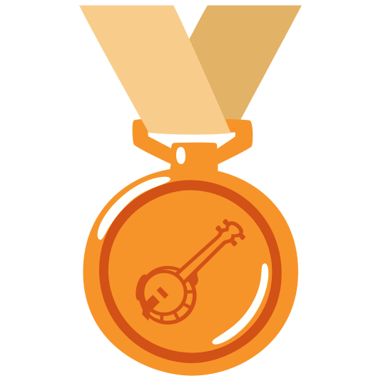 third place medal banjo