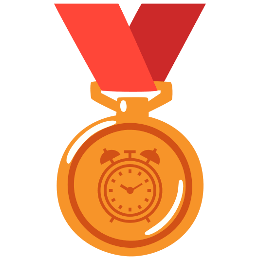 third place medal alarm clock