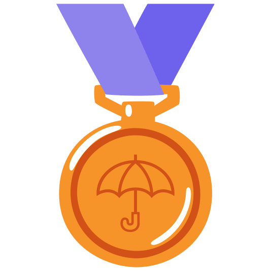 third place medal umbrella