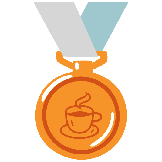 third place medal coffee