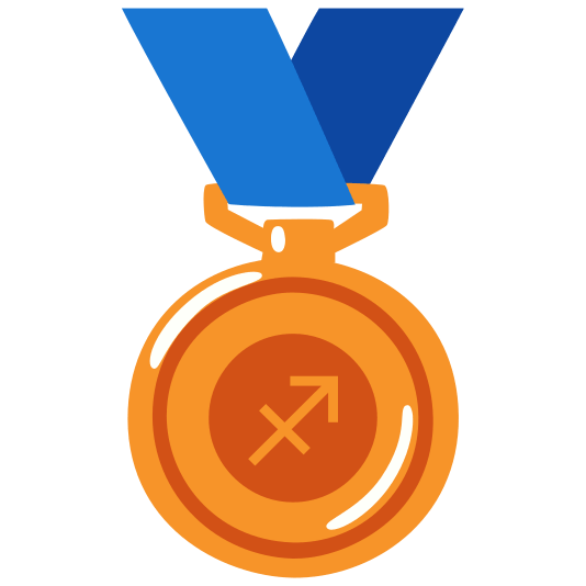 third place medal sagittarius