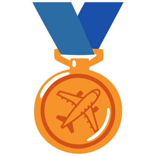 third place medal airplane