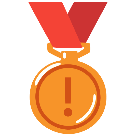 third place medal exclamation