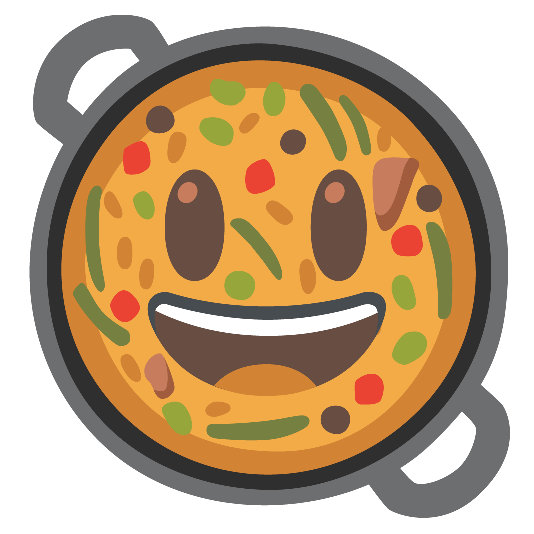 shallow pan of food smiley