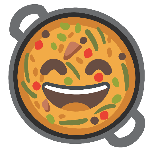 shallow pan of food smile