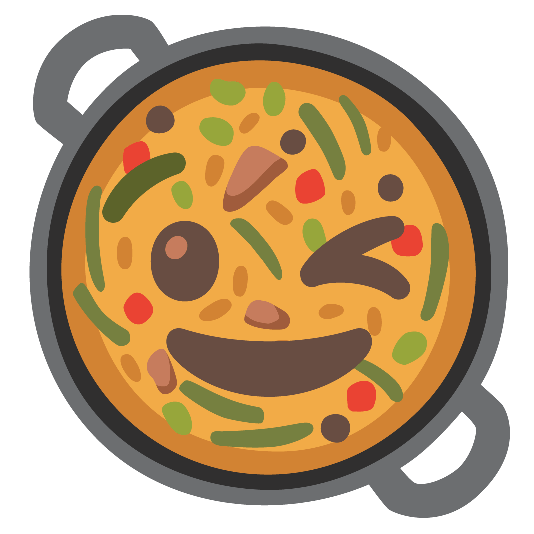 shallow pan of food wink