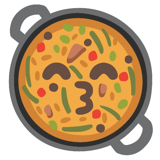 shallow pan of food kissing smiling eyes