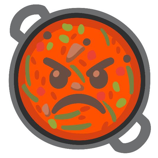 shallow pan of food rage