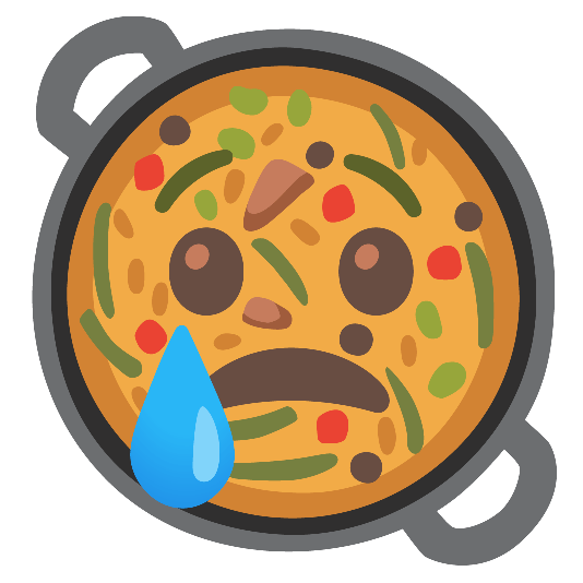 shallow pan of food cry