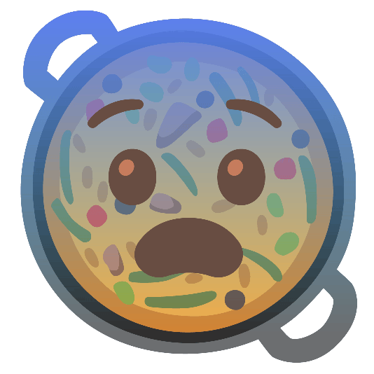 shallow pan of food fearful