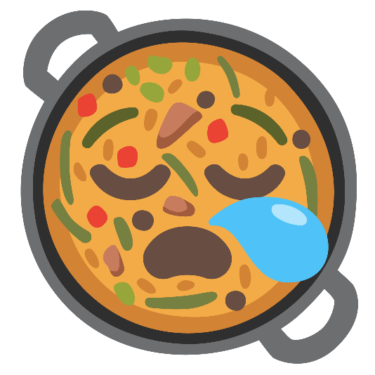 shallow pan of food sleepy