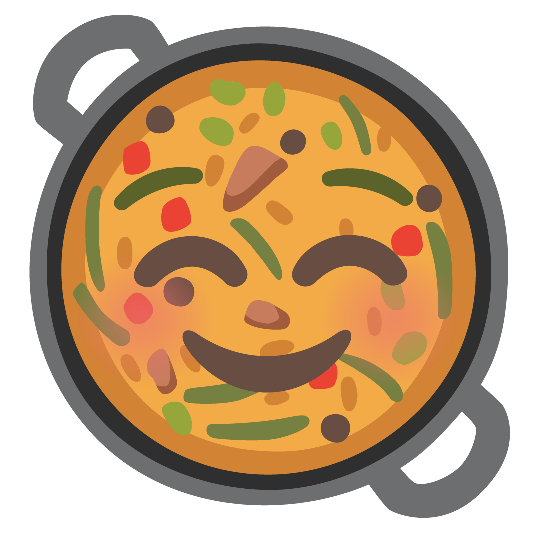 shallow pan of food relaxed