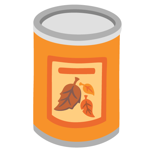canned food fallen leaf