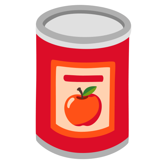 canned food apple