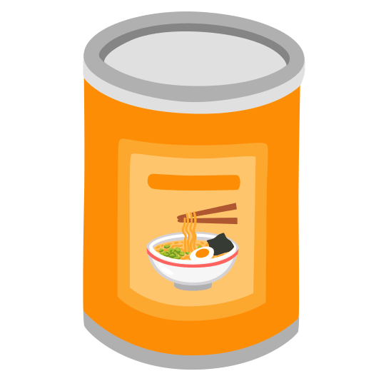 canned food ramen