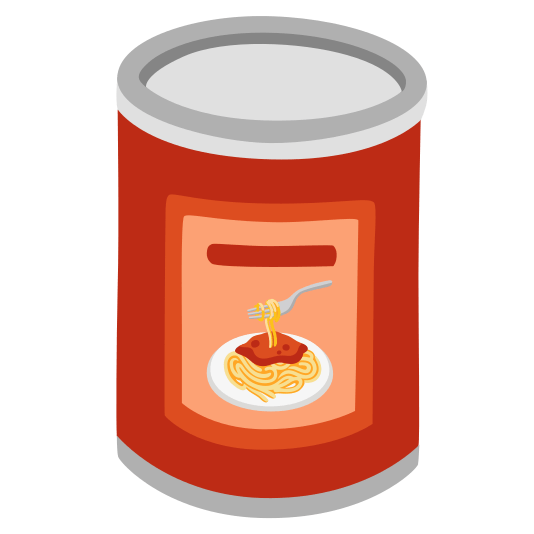 canned food spaghetti