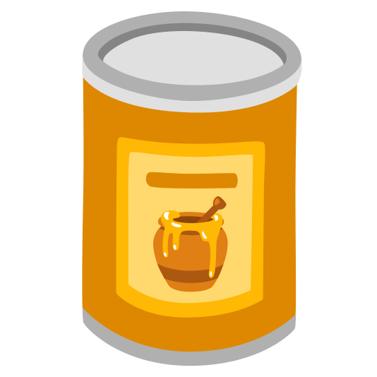 canned food honey pot