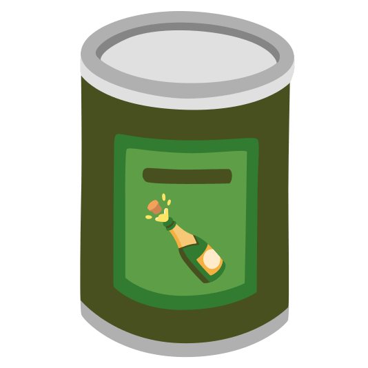 canned food champagne