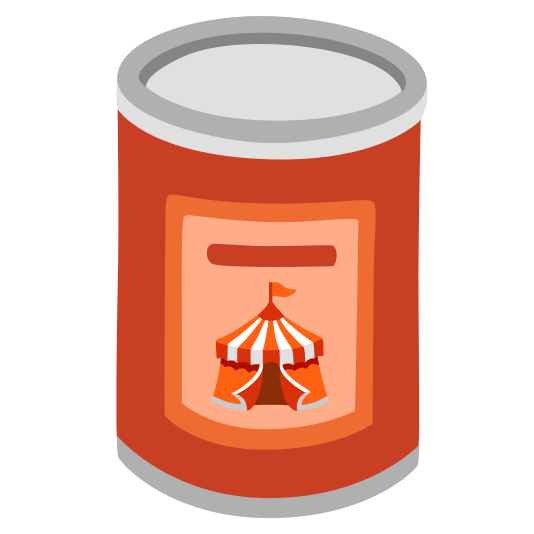canned food circus tent