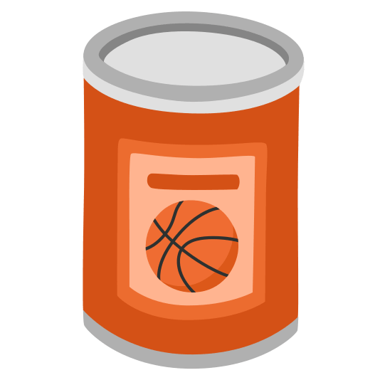 canned food basketball