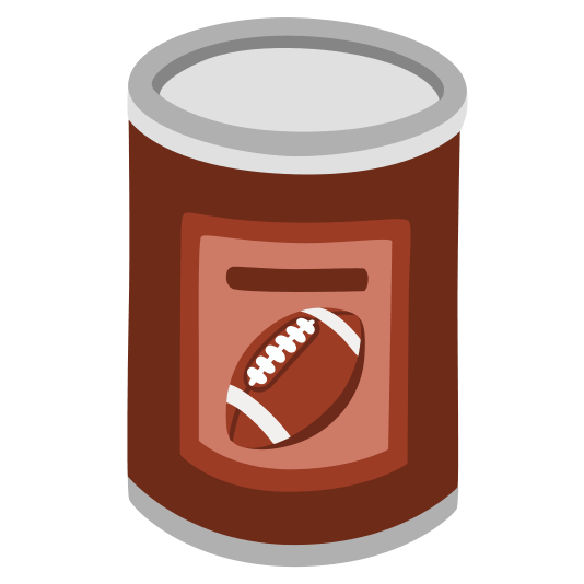 canned food football