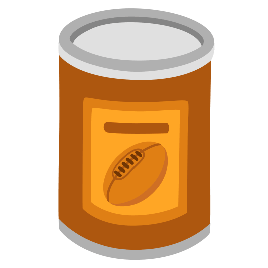 canned food rugby football