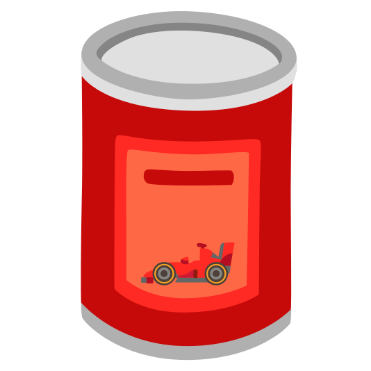 canned food racing car