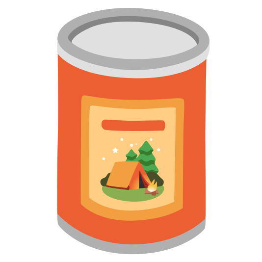 canned food camping