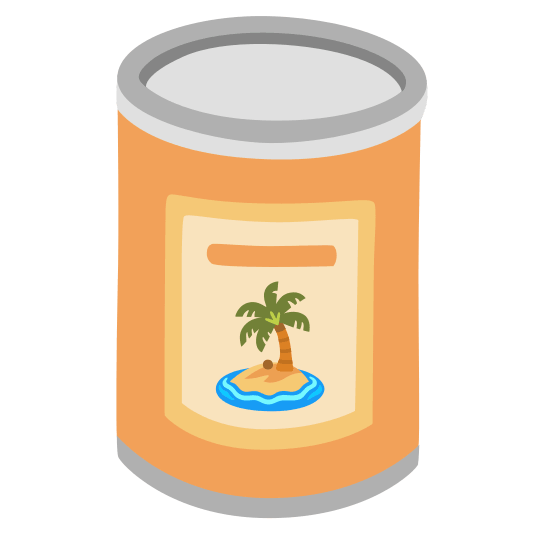 canned food desert island