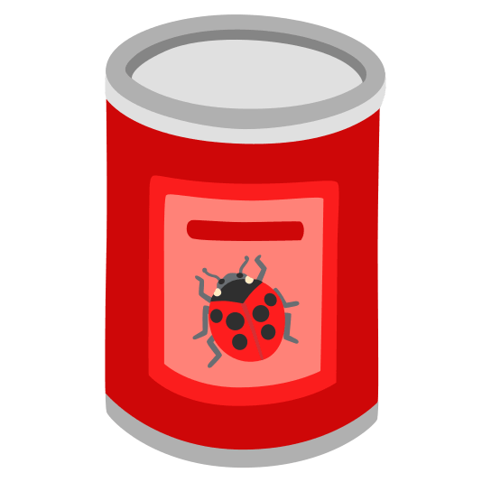 canned food ladybug