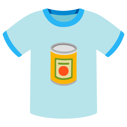 canned food shirt