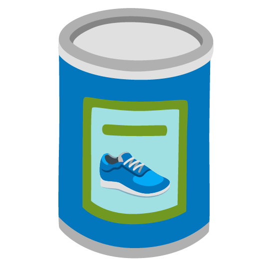 canned food athletic shoe