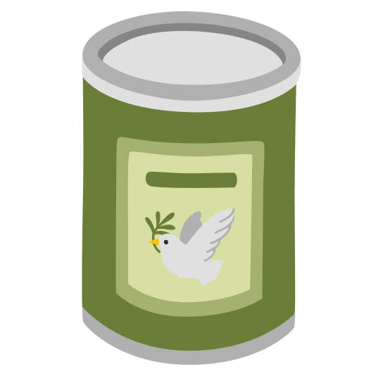 canned food dove of peace