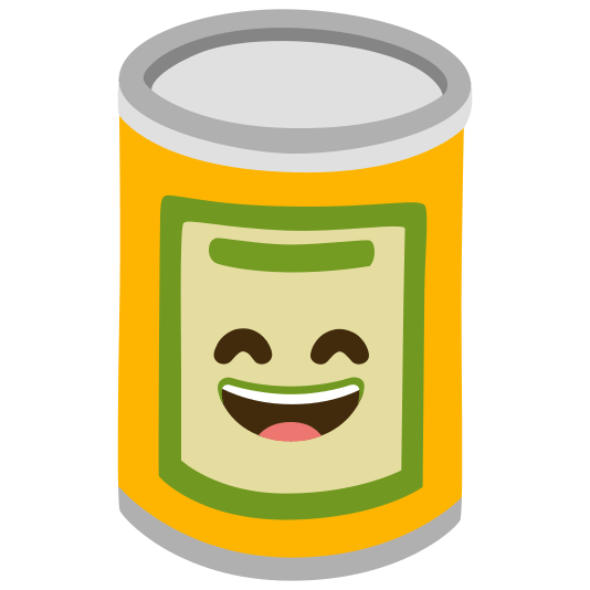 canned food smile