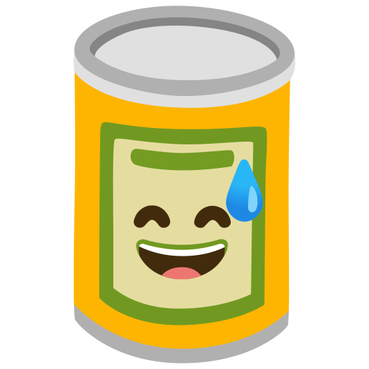 canned food sweat smile