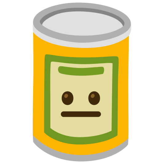 canned food neutral face