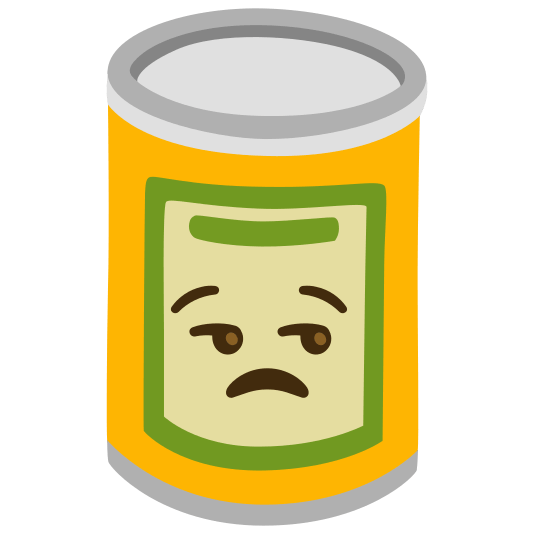 canned food unamused
