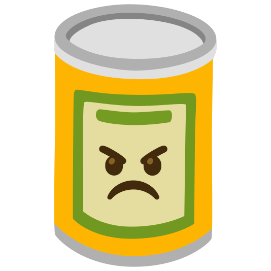 canned food angry