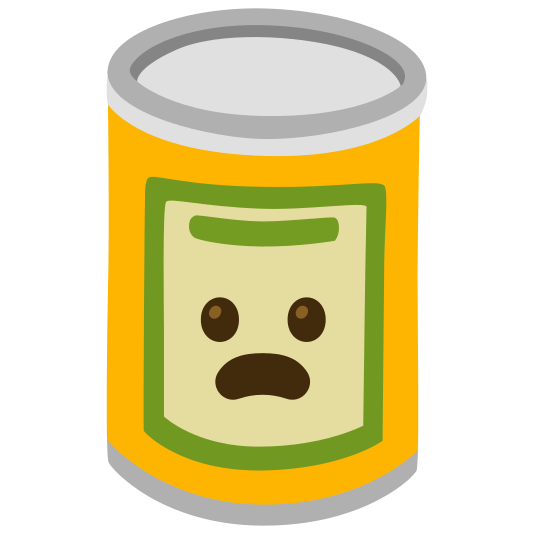 canned food frowning