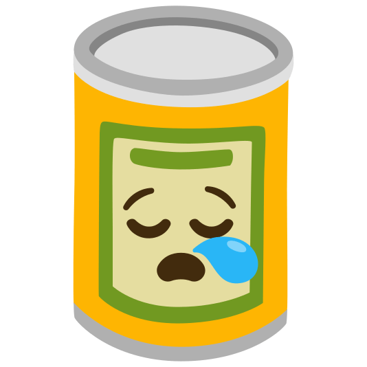 canned food sleepy