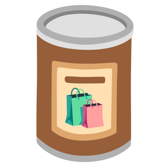 canned food shopping bags