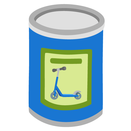 canned food scooter