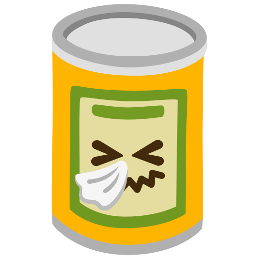 canned food sneezing face